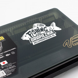 Naklejka wędkarska Drapieżnik - Biała 12