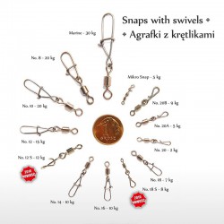 Agrafki z krętlikami Spinwal - Roz. 18