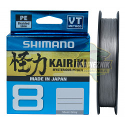 Plecionka Shimano Kairiki SX8 150m Steel Gray - 0,28mm