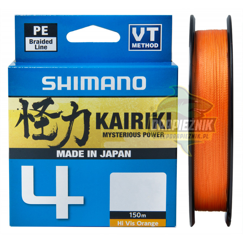 Plecionka Shimano Kairiki SX4 150m Hi-Vis Orange - 0,06mm