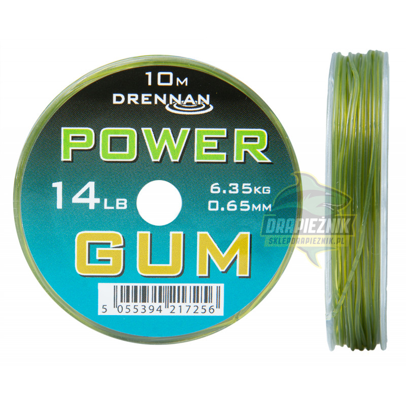 Amortyzator Drennan Power Gum 10m / 0,65mm - GREEN
