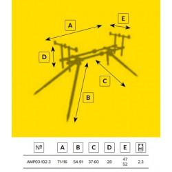 AMP03-102-3 Rodpod Mikado Arc Pod - 3 wędki