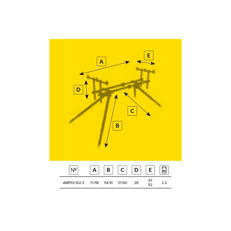 AMP03-102-3 Rodpod Mikado Arc Pod - 3 wędki