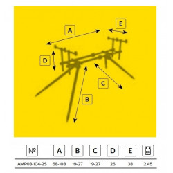 AMP03-104-2S Rodpod Mikado Intro SET - 2 wędki