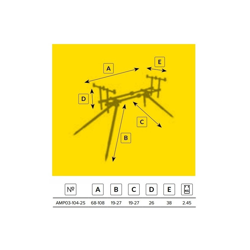 AMP03-104-2S Rodpod Mikado Intro SET - 2 wędki