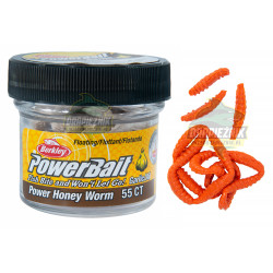 Gumy Berkley PowerBait Power Honey Worm 2.5cm / SŁOIK - GARLIC / Orange