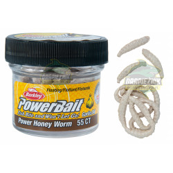 Gumy Berkley PowerBait Power Honey Worm 2.5cm / SŁOIK - GARLIC / White