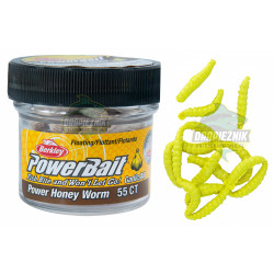 Gumy Berkley PowerBait Power Honey Worm 2.5cm / SŁOIK - GARLIC / Yellow