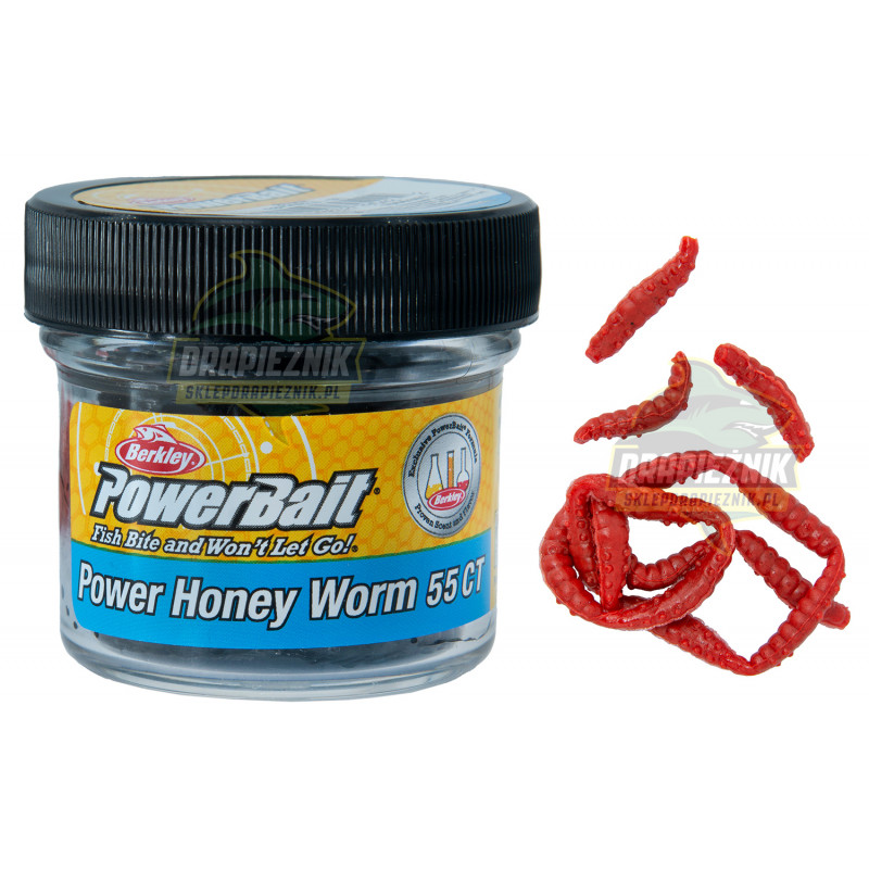 Gumy Berkley PowerBait Power Honey Worm 2.5cm / SŁOIK - Red