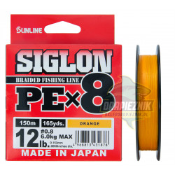 Warianty Plecionka Sunline Siglon PE x8 ORANGE 150m - 1.7 / 30lb