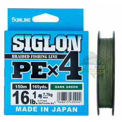Plecionka Sunline Siglon PE x4 DARK GREEN 150m