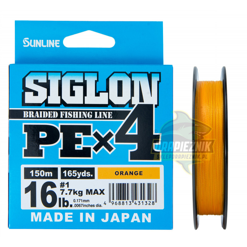 Plecionka Sunline Siglon PE x4 ORANGE 150m - 1.2 / 20lb