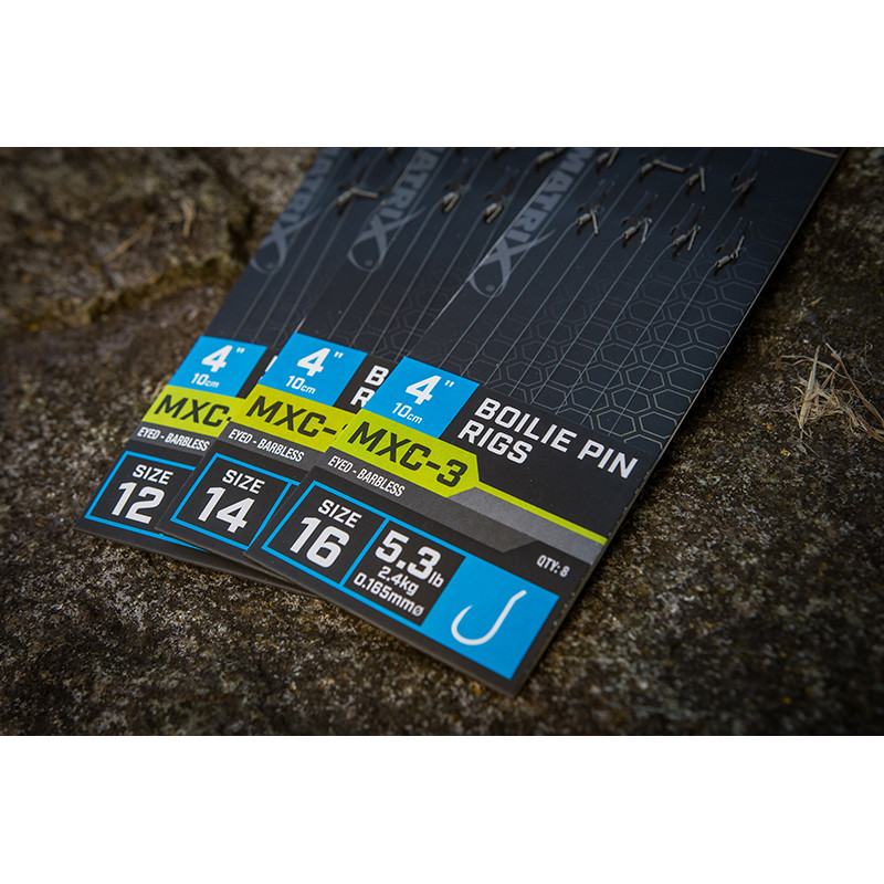 MGRR073 Przypony Matrix MXC-3 Boilie Pin Rigs 4" / 10cm - roz. 16