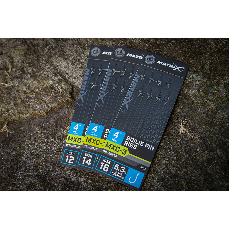 MGRR073 Przypony Matrix MXC-3 Boilie Pin Rigs 4" / 10cm - roz. 16