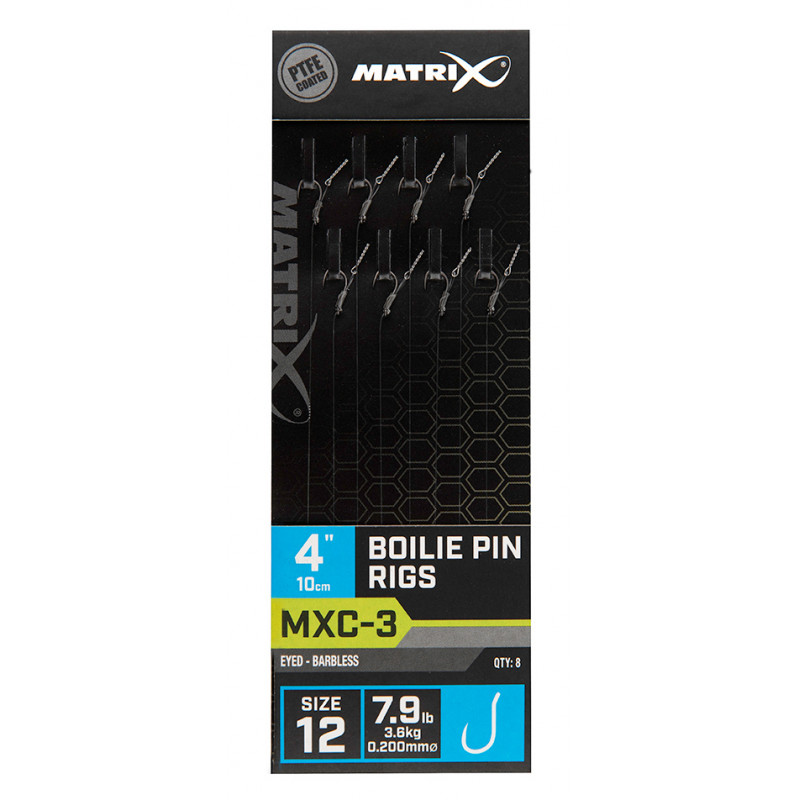 MGRR075 Przypony Matrix MXC-3 Boilie Pin Rigs 4" / 10cm - roz. 12