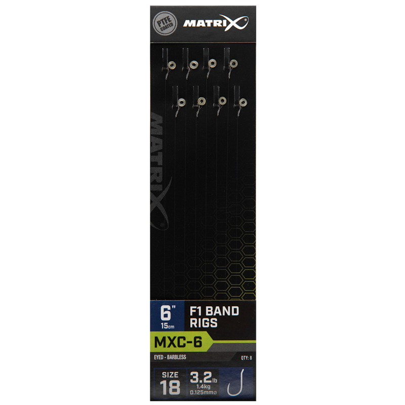 GRR088 Przypony Matrix MXC-6 F1 Band Rigs 6" / 15cm - roz. 18
