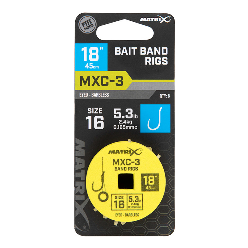 GRR091 Przypony Matrix MXC-3 Bait Band Rig 18" / 45cm - roz. 16