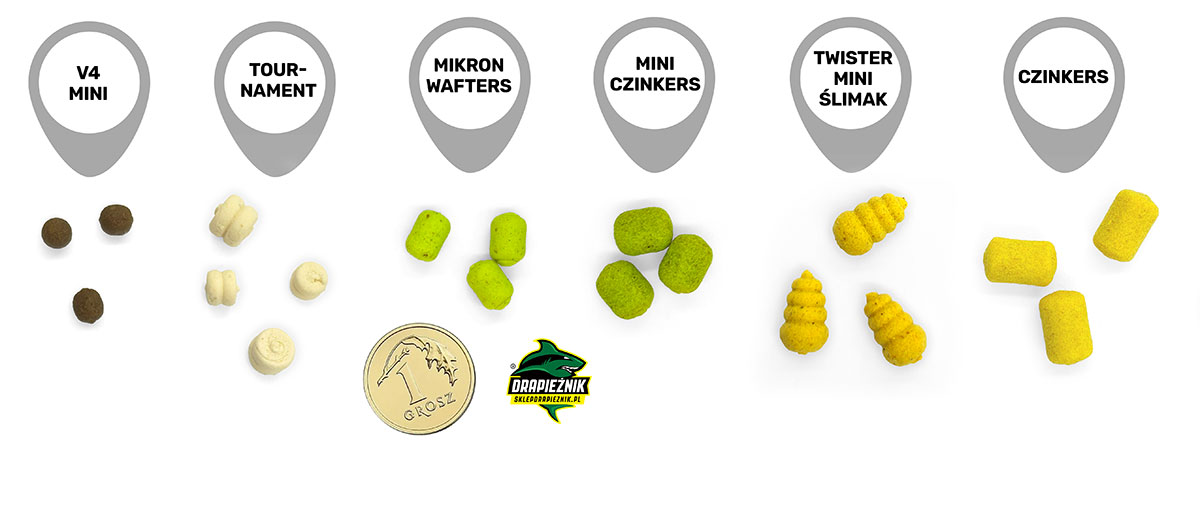 Rozmiary waftersów Feeder Bait