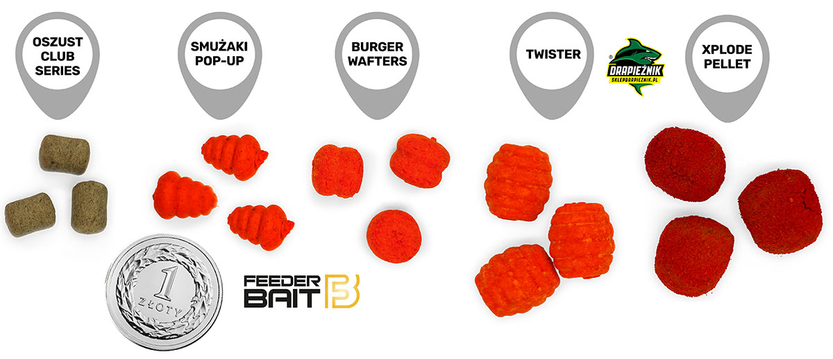 Rozmiary waftersów Feeder Bait