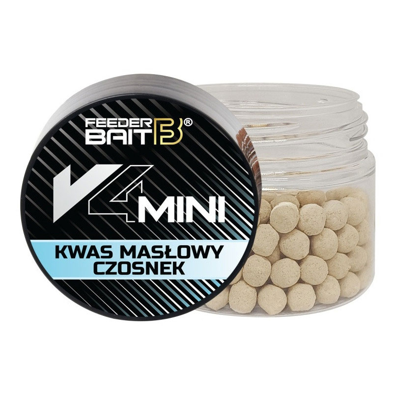 V4 Mini Wafters 4mm Kwas Masłowy Czosnek opakowanie