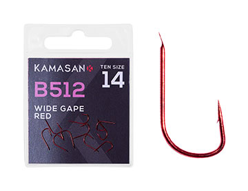 Haczyk Kamasan B512 Barbed Red