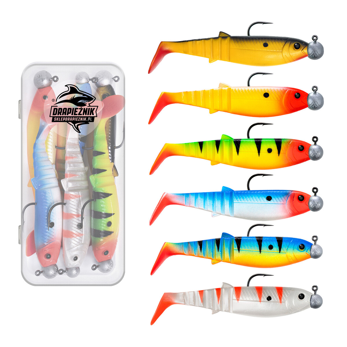 Zestaw zbrojonych gum Savage Gear Cannibal Shad 10cm Mix 12 Edycja Drapieżnik