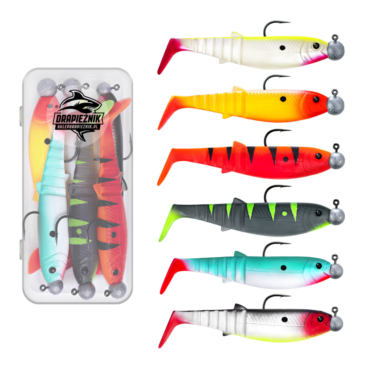 Zestaw zbrojonych gum Savage Gear Cannibal Shad 12,5cm Mix 510 Edycja Drapieżnik